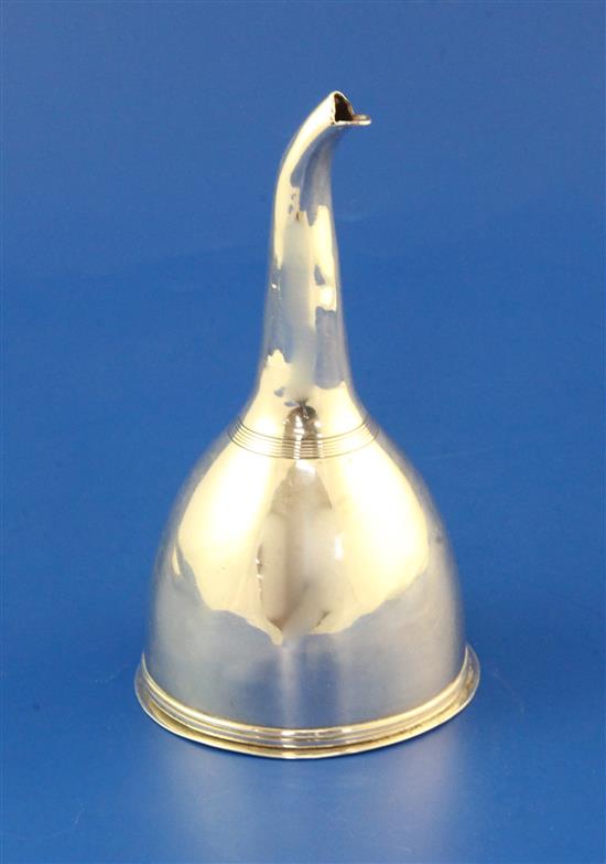 A George III silver wine funnel, 4 oz.